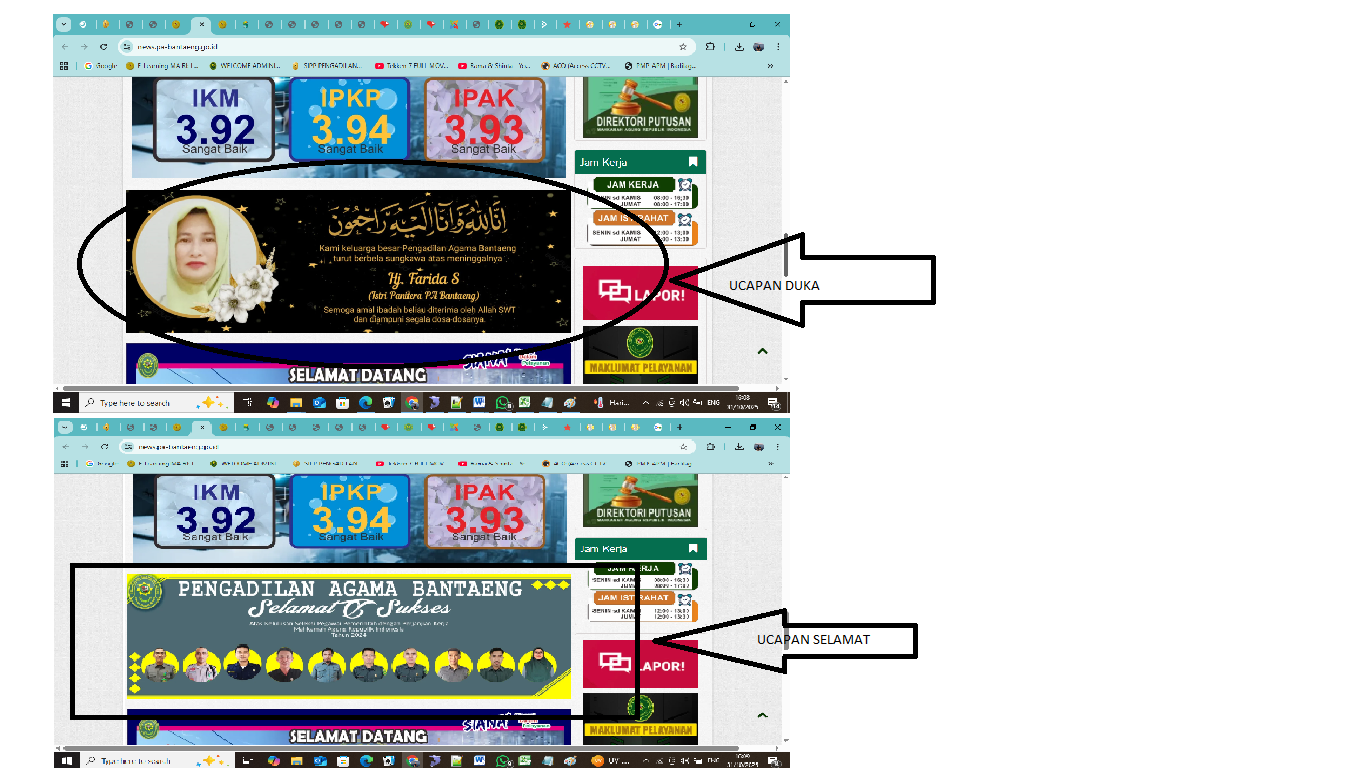 Ucapan Selamat dan Duka